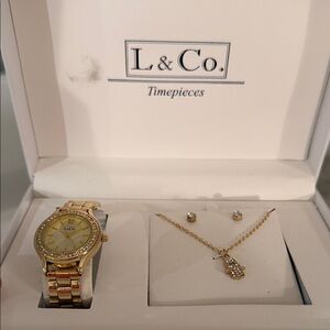 Gold Women's Watch Set